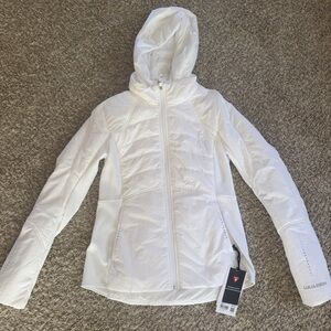 lululemon athletica White Ski Snow Jacket with Hood